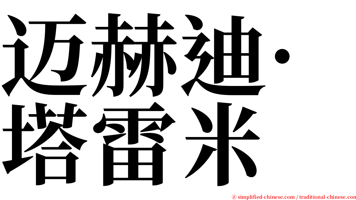 迈赫迪·塔雷米 serif font