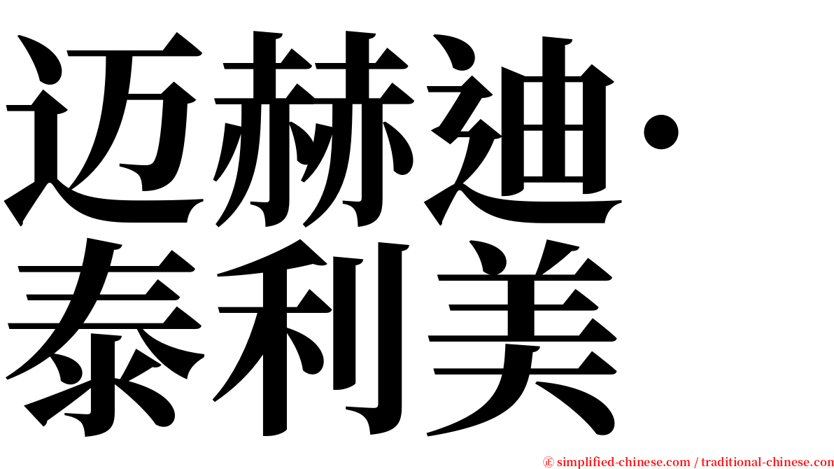 迈赫迪·泰利美 serif font