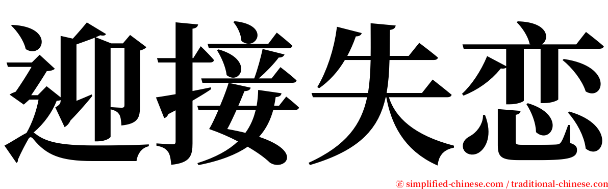 迎接失恋 serif font