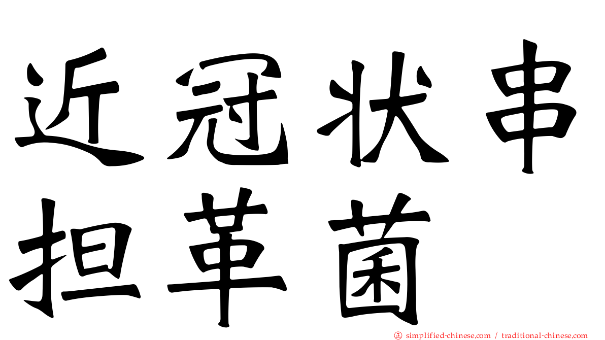 近冠状串担革菌