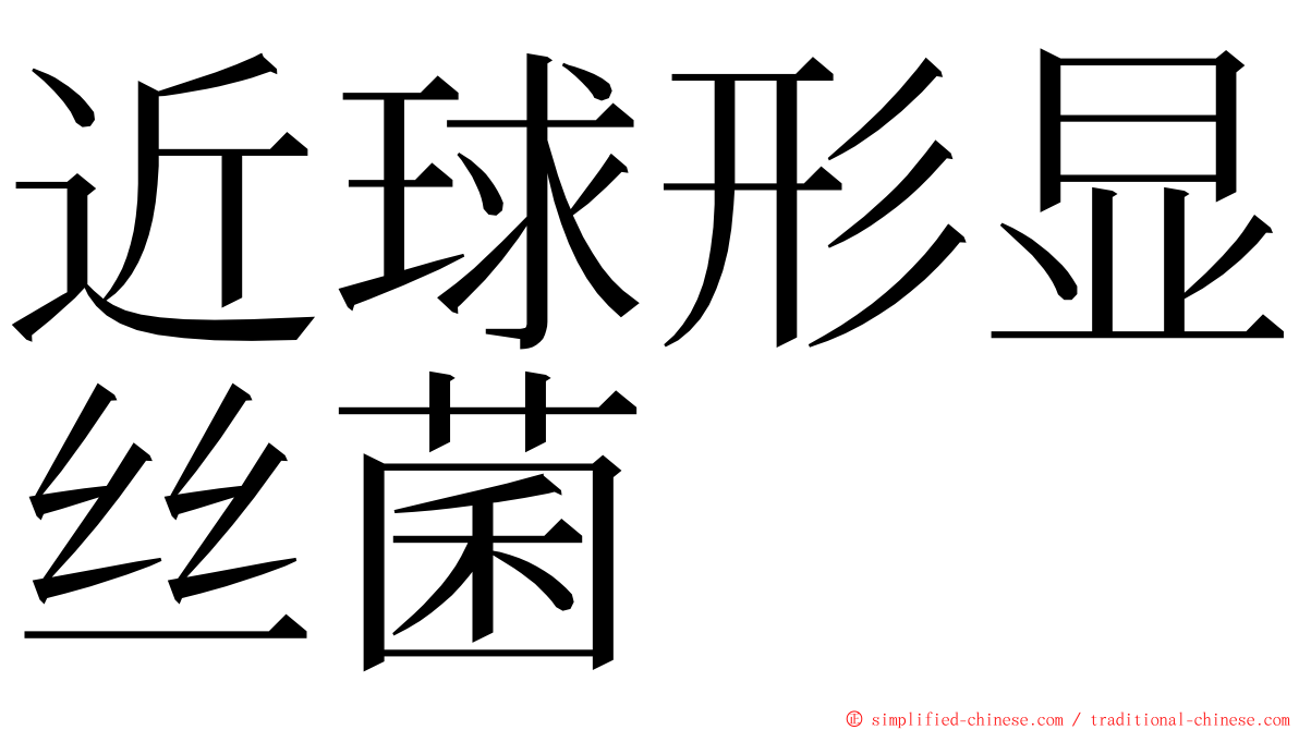 近球形显丝菌 ming font