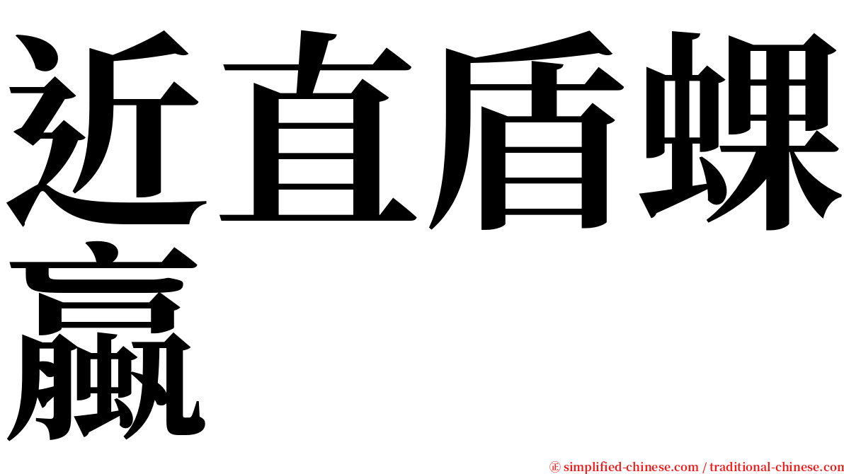 近直盾蜾蠃 serif font