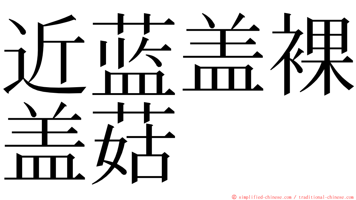 近蓝盖裸盖菇 ming font