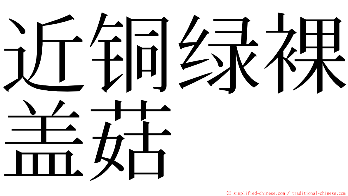 近铜绿裸盖菇 ming font