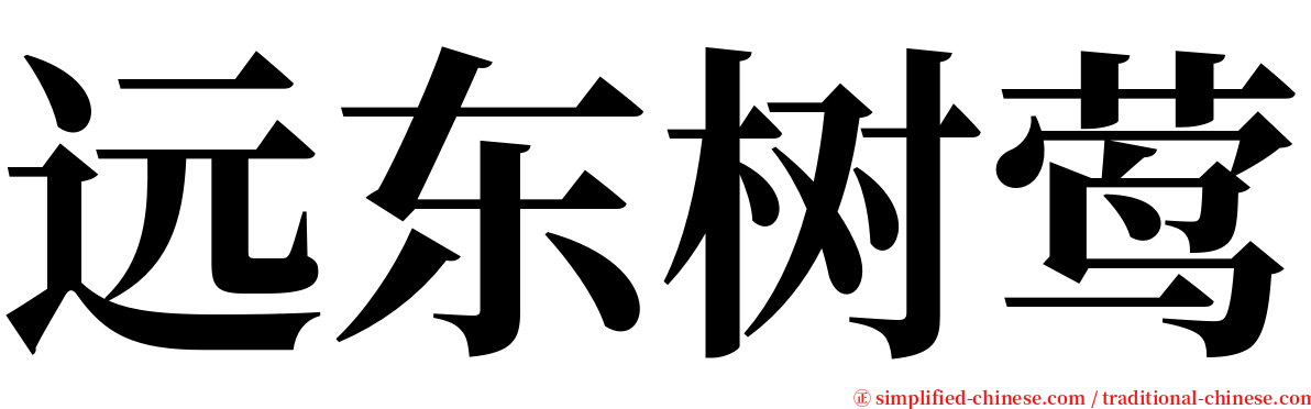 远东树莺 serif font