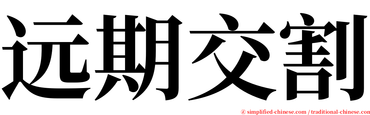 远期交割 serif font