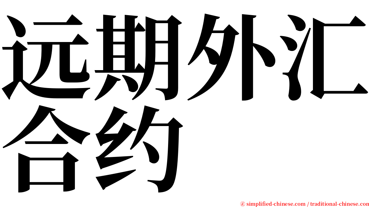 远期外汇合约 serif font