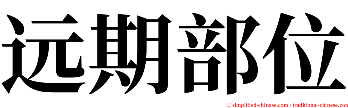 远期部位 serif font