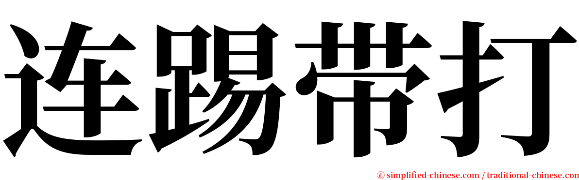 连踢带打 serif font