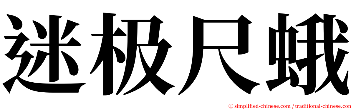 迷极尺蛾 serif font