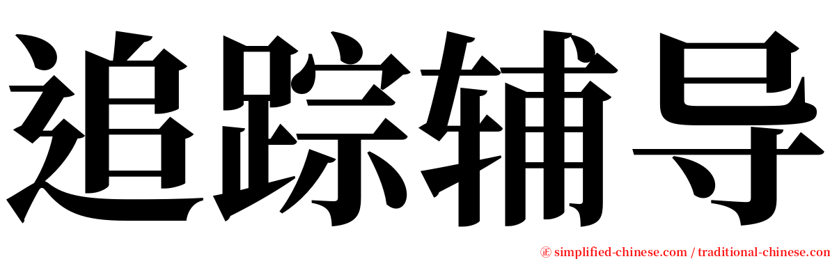 追踪辅导 serif font