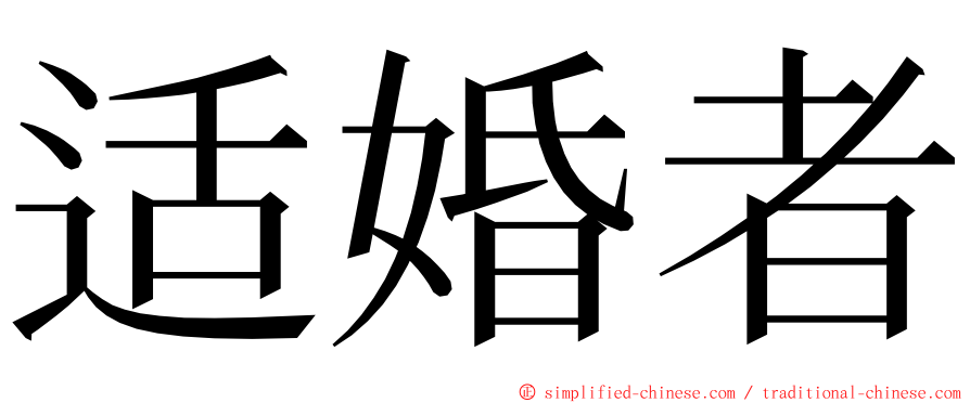 适婚者 ming font