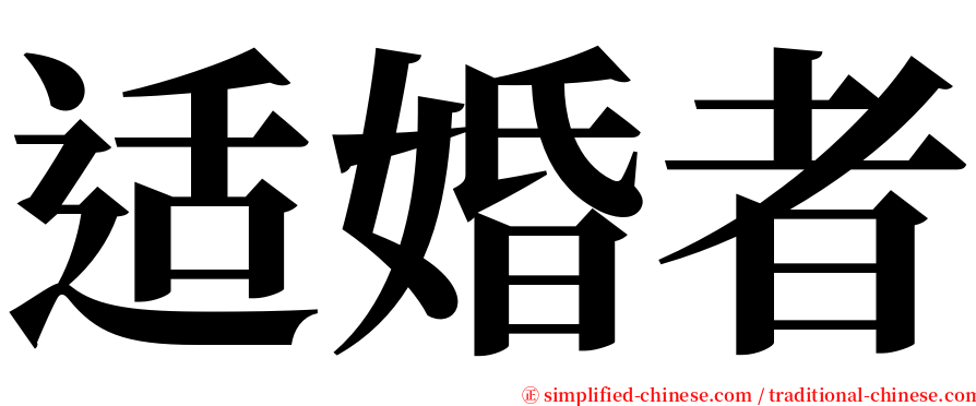 适婚者 serif font