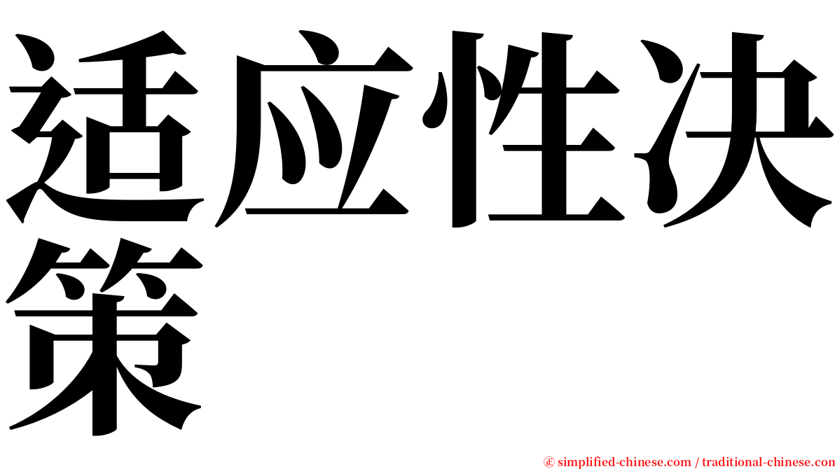 适应性决策 serif font