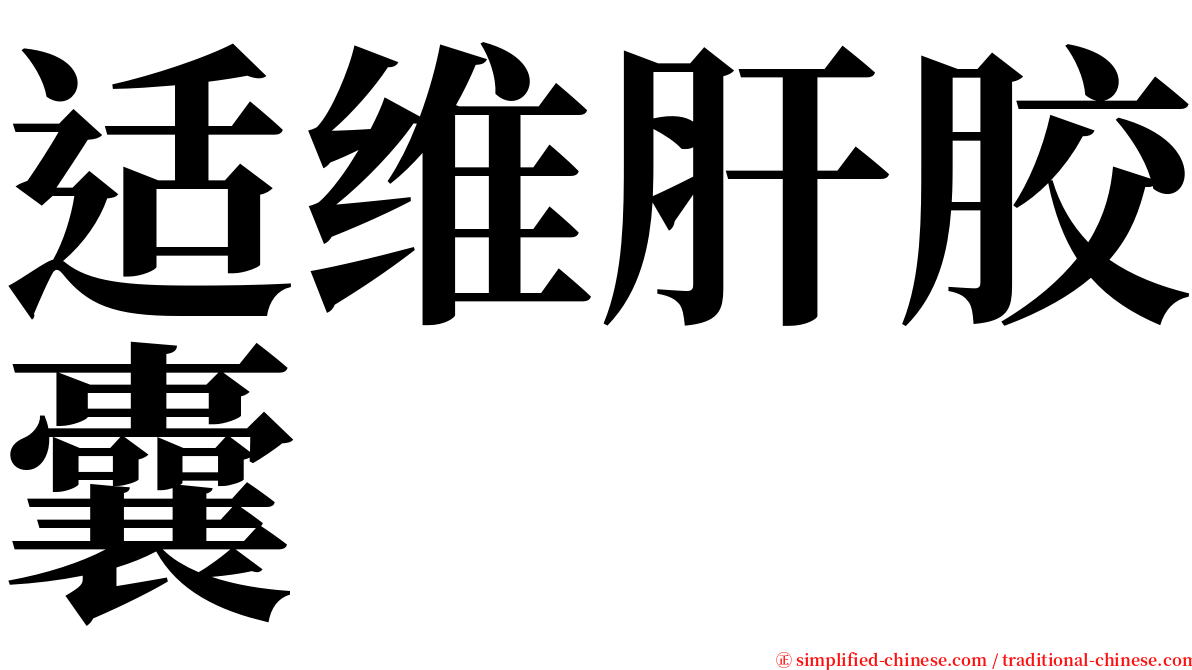 适维肝胶囊 serif font