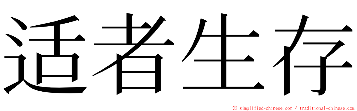 适者生存 ming font