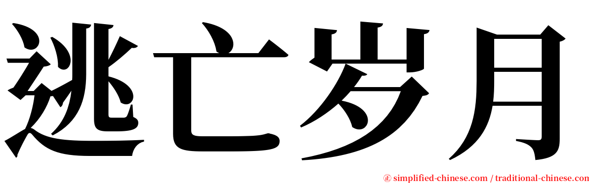 逃亡岁月 serif font