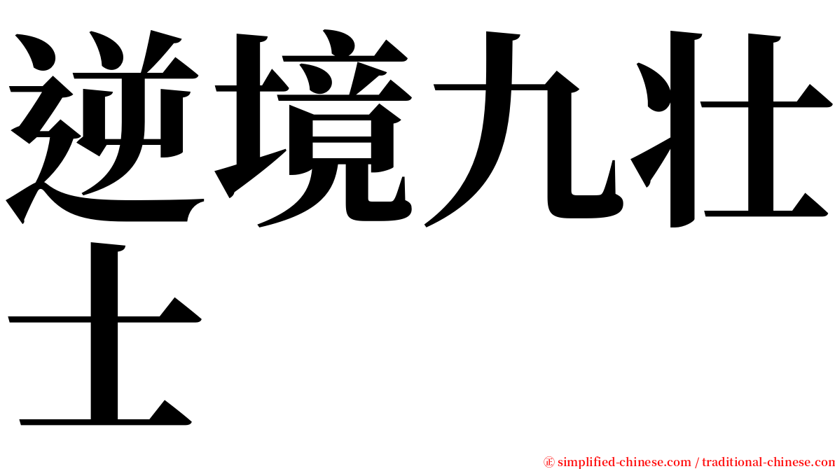 逆境九壮士 serif font