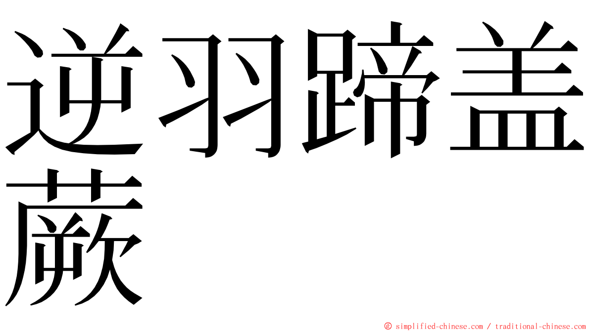 逆羽蹄盖蕨 ming font