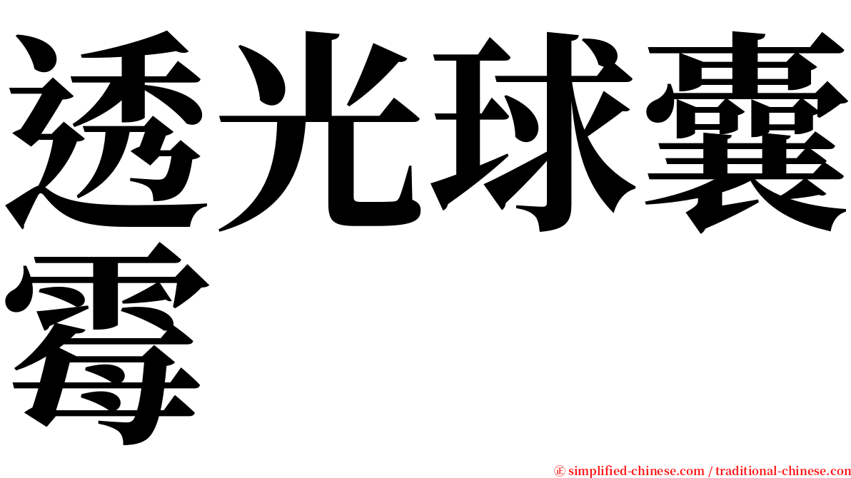 透光球囊霉 serif font