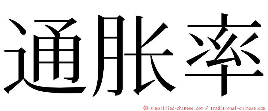 通胀率 ming font