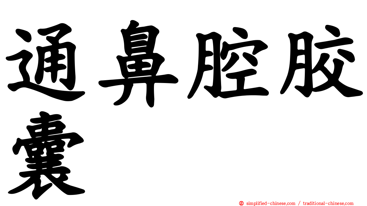 通鼻腔胶囊