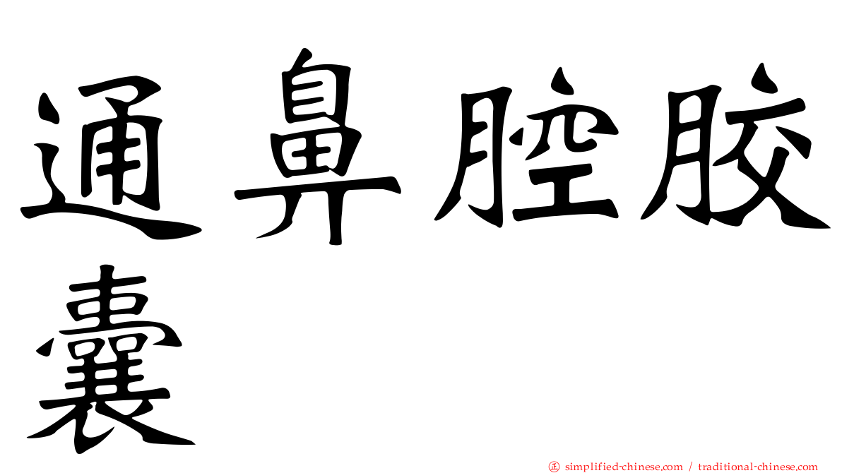 通鼻腔胶囊