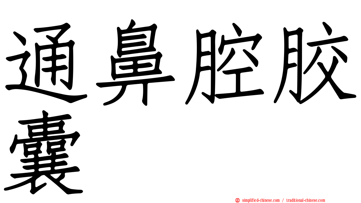 通鼻腔胶囊