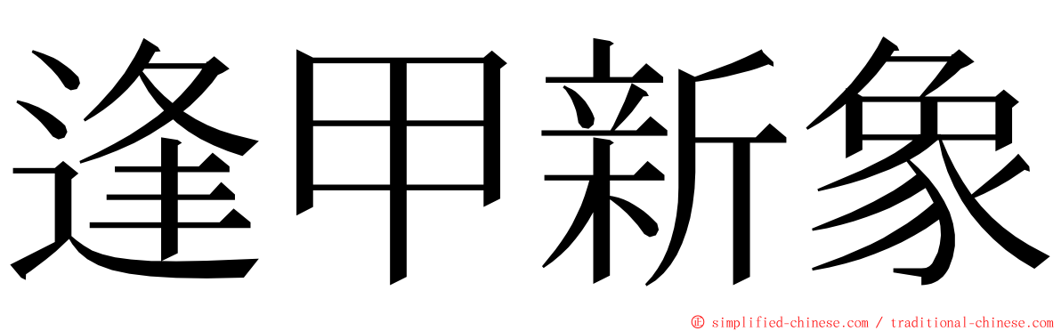 逢甲新象 ming font