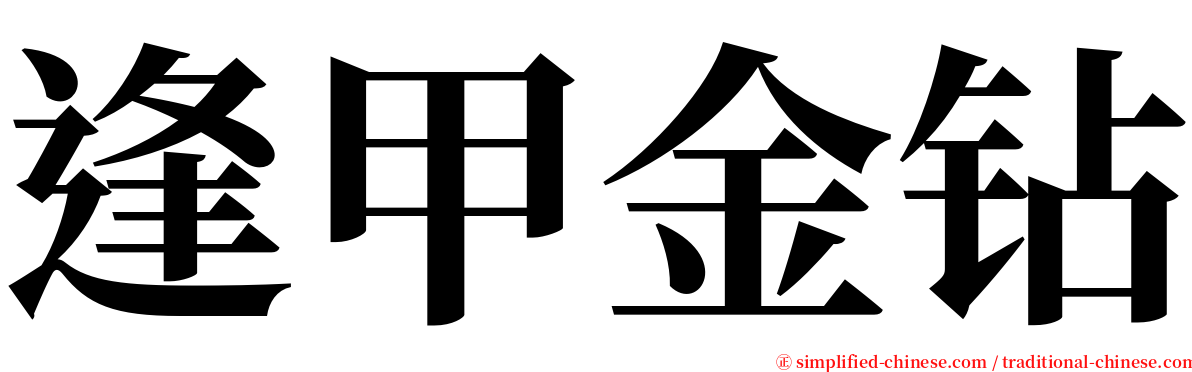 逢甲金钻 serif font