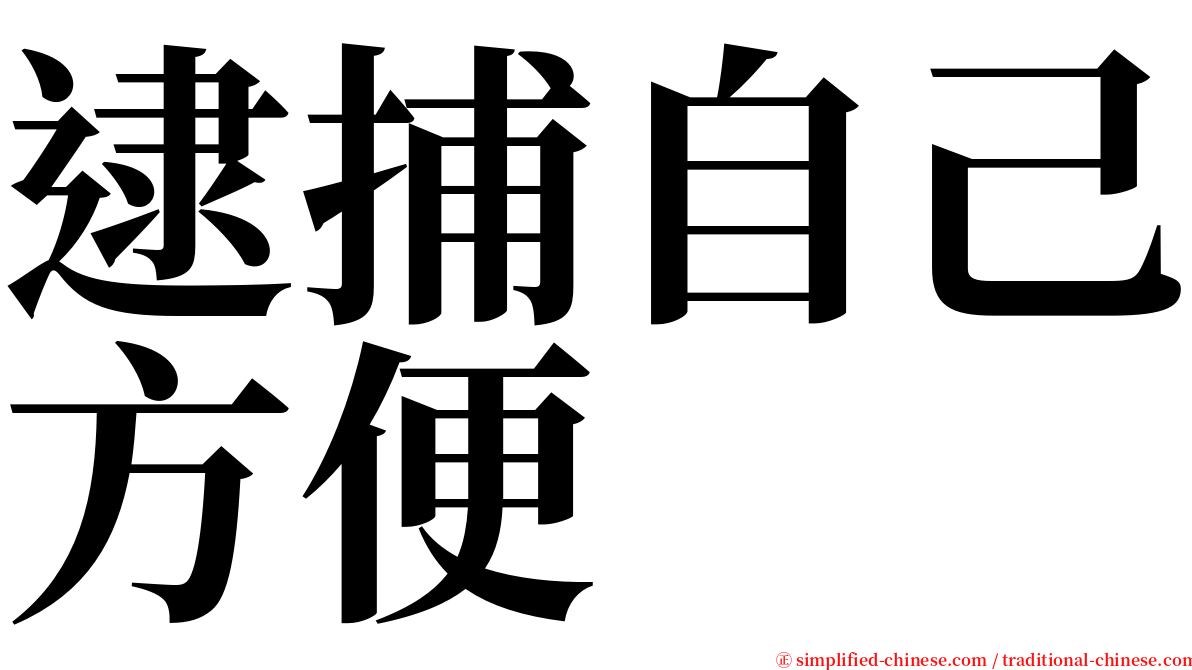 逮捕自己方便 serif font