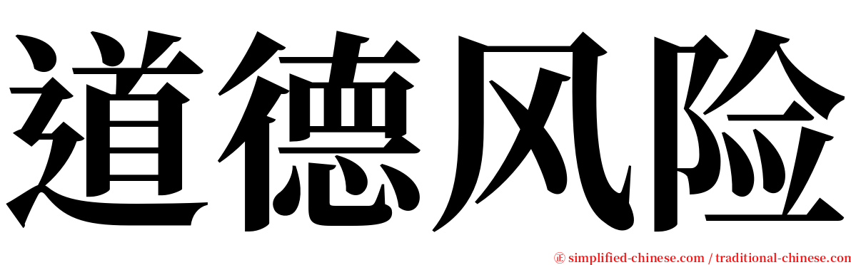 道德风险 serif font