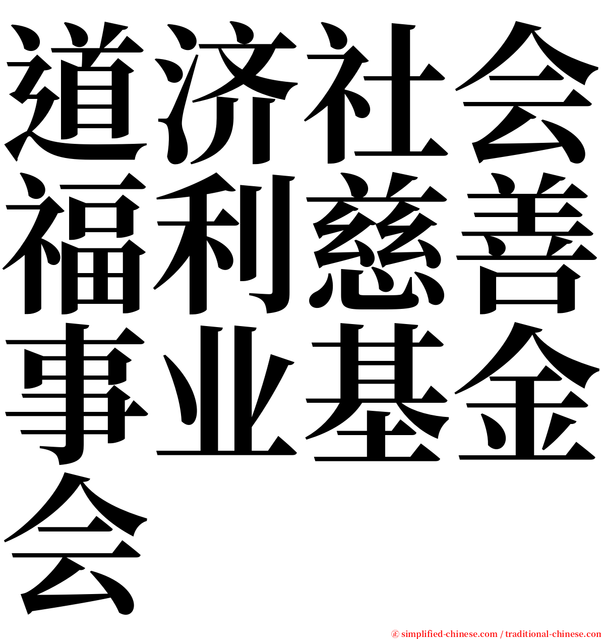 道济社会福利慈善事业基金会 serif font