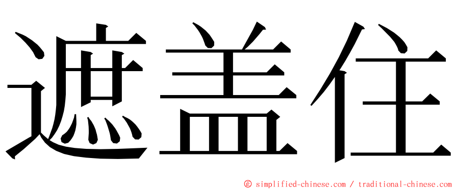 遮盖住 ming font