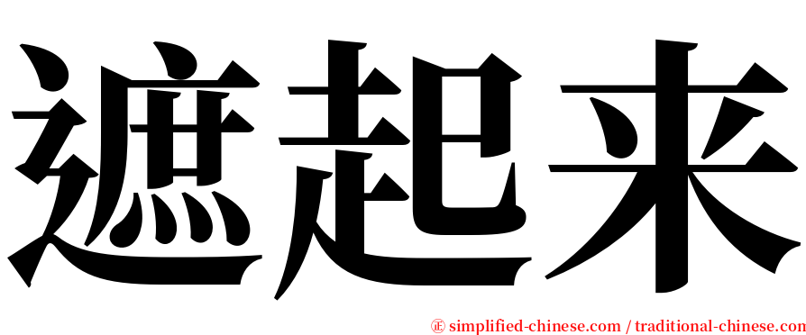 遮起来 serif font