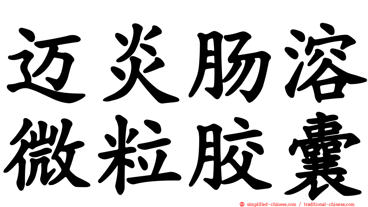 迈炎肠溶微粒胶囊