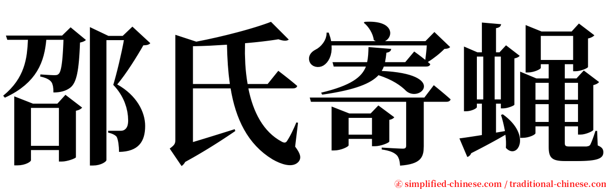 邵氏寄蝇 serif font