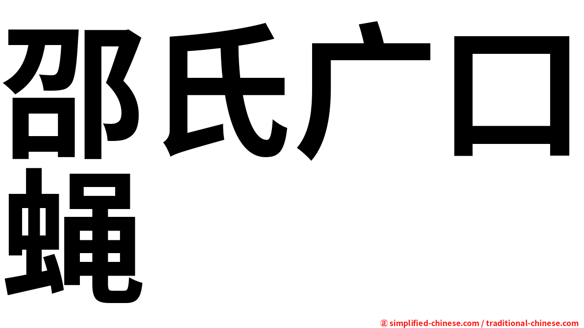 邵氏广口蝇