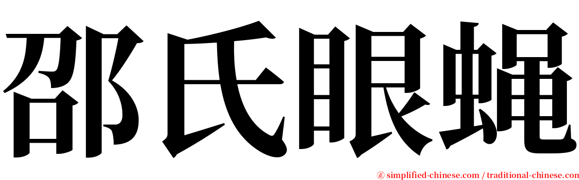 邵氏眼蝇 serif font