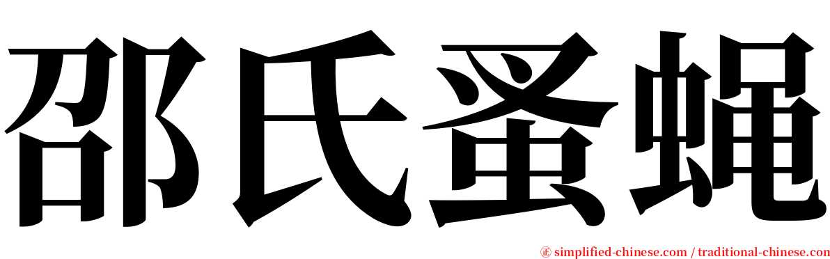 邵氏蚤蝇 serif font