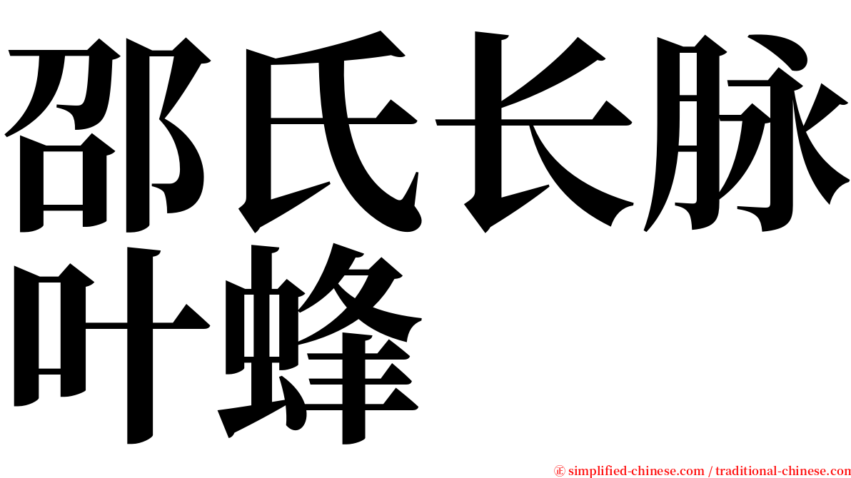 邵氏长脉叶蜂 serif font