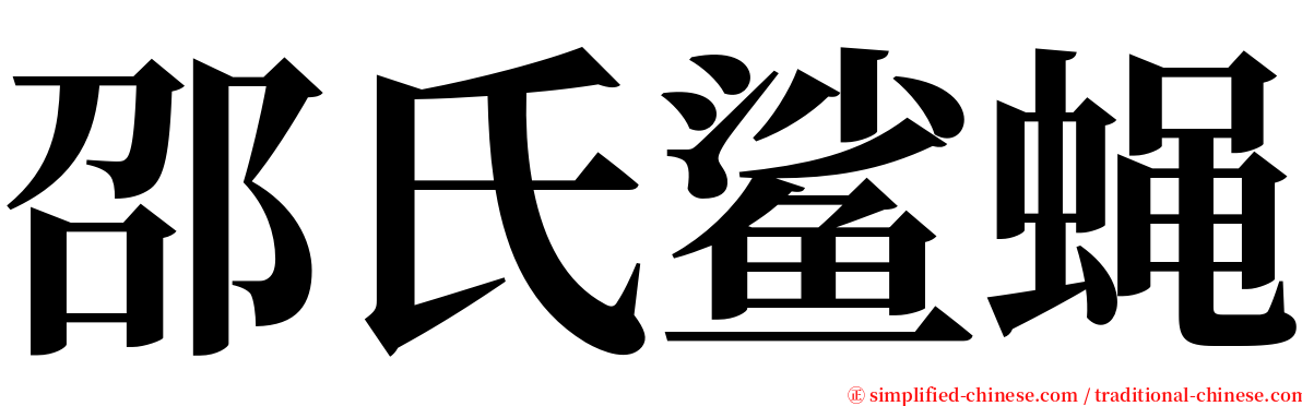 邵氏鲨蝇 serif font