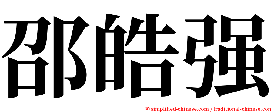 邵皓强 serif font