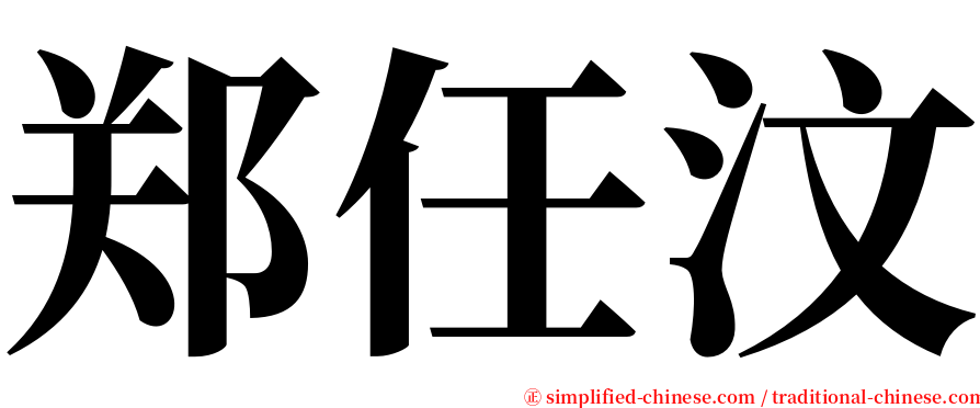 郑任汶 serif font