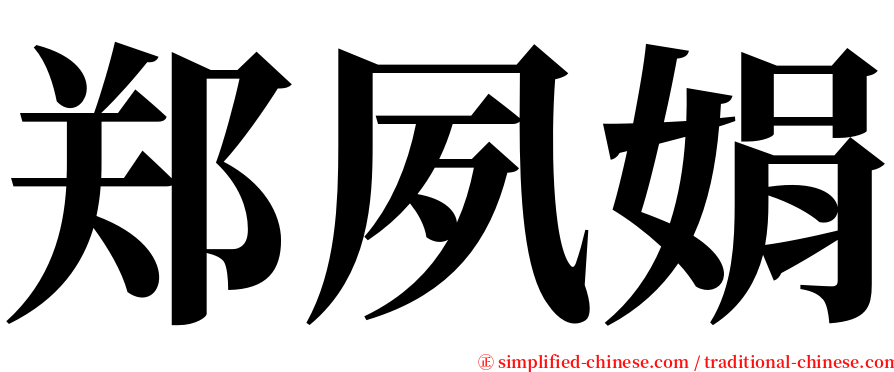 郑夙娟 serif font