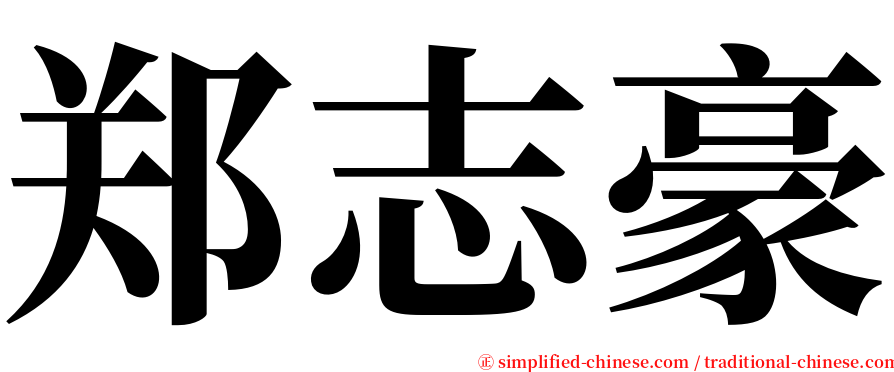 郑志豪 serif font