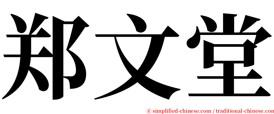 郑文堂 serif font