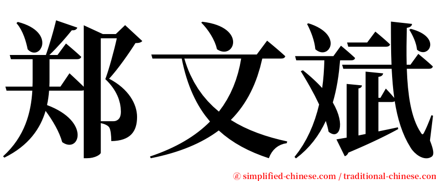 郑文斌 serif font