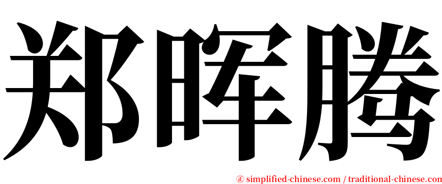 郑晖腾 serif font