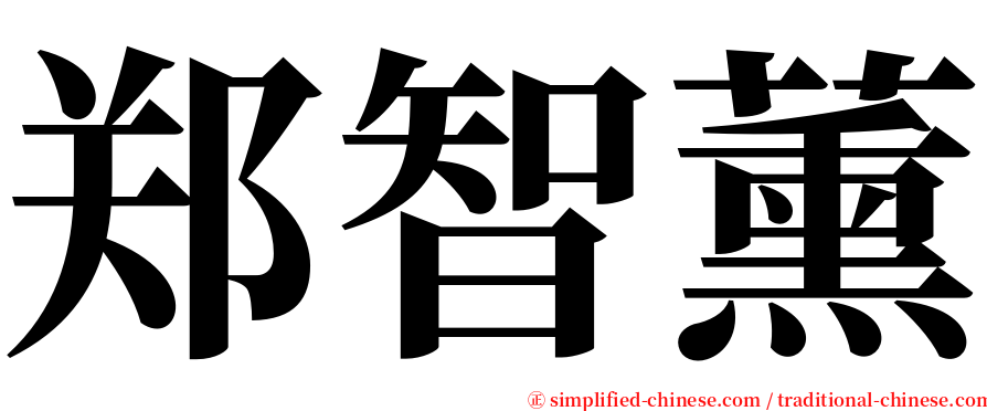 郑智薰 serif font